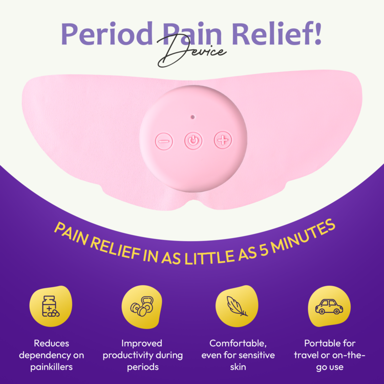 period pain relief device functions